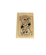Stampin&#39; Up! Card Games Jack You Make Me Laugh Wood Mounted Rubber Stamp... - £7.81 GBP