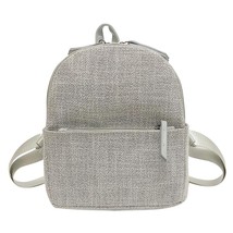 2022 New Retro Straw Linen Backpack Casual Small Zipper Backpack for Women Ladie - £20.59 GBP