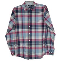 Chaps Womens Shirt Size Medium Long Sleeve Button Up Collared Plaid - £11.16 GBP