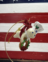 Danbury Mint Pillsbury Doughboy Wreath Hanging Glitter Ornament 2011 Christmas - $31.91