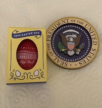 TRUMP 2019 WHITE HOUSE RED EASTER EGG + EAGLE SEAL MAGNET PRESIDENT REPU... - £30.28 GBP