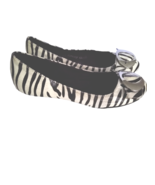 Dr Scholls Ballet Women&#39;s Black White Zebra Flat Slip On Shoes with Buck... - £8.92 GBP