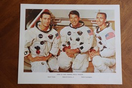 Vintage NASA 11x14 Photo/Print 68-HC-387 Apollo Mission Eisele Schirra C... - $12.00