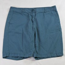 LOFT 10 Original Cotton Stretch Blue Bermuda Chino Shorts - £11.35 GBP