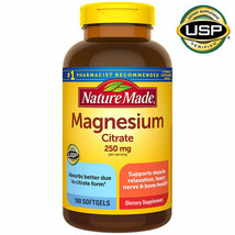 Nature Made Magnesium Citrate 250 mg., 180 Softgels - £799.57 GBP