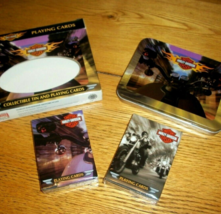 Harley Davidson Motorcycles Collectible Tin Plus Two Decks Sealed Playing Cards - £12.65 GBP