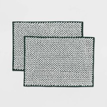 Room Essentials 2 Pack Everyday Chenille Bath Rug Set Dark Green White N... - €13,54 EUR