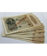 GERMANY LOT OF 5 BANKNOTES 1 000 MARK 1922 VERY RARE CIRCULATED WITH OVE... - £58.24 GBP