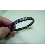 Splendid Vintage Chinese Cloisonne Bangle Polychrome Enamel Floral Desig... - €59,51 EUR