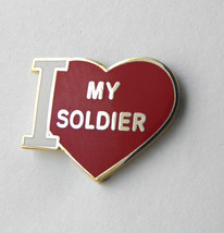 I Heart Love My Soldier Lapel Pin Badge 1 Inch - £4.20 GBP