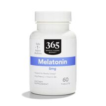 365 by Whole Foods Market, Melatonin 5mg, 60 Count 1/2027 - $9.89