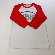 Gildan Heavy Cotton YBK HENNING Men's White & Red 3/4 Sleeve Raglan T-Shirt Sz S image 9