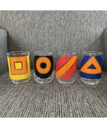 Libbey 1970 Mod Bold Geometric Cocktail Glasses Set of 4 - $99.89 CAD