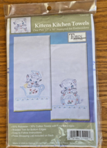 Tobin Crafts - Kittens Kitchen Towels Stamped for Embroidery 17&quot; x 30&quot; -... - £10.37 GBP