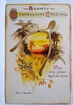 Thanksgiving Postcard Clapsaddle May Only Golden Days Be Thine Series 4440 - £7.48 GBP