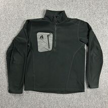 First Ascent Eddie Bauer Jacket Mens Small Black Fleece 1/4 Zip Polyester - $40.40 CAD