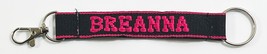 BREANNA Personalized Keychain Pink / Black - $9.89