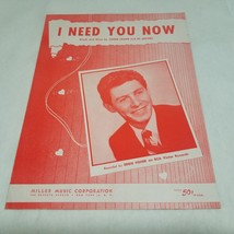 I Need You Now by Jimmie Crane and Al Jacobs 1953 Sheet Music - £6.21 GBP