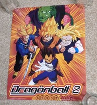 Vintage Dragon Ball Z Poster 2000 Licensed Anime Funimation Impact Vegeta DBZ - $42.96