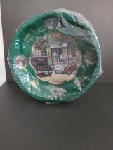 Vintage Coca Cola Metal Tin Serving Snack Bowl 1997 Round 10.5&quot; Green  R... - £10.26 GBP