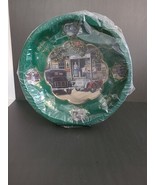 Vintage Coca Cola Metal Tin Serving Snack Bowl 1997 Round 10.5&quot; Green  R... - £10.23 GBP