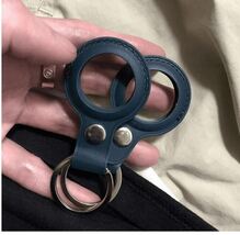  2 Pack Leather air tag Keychain Protective Tracker Cover Key Ring for W... - €16,41 EUR