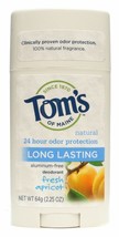 Toms of Maine Deod STK Apricot LNG Lstn - £9.70 GBP