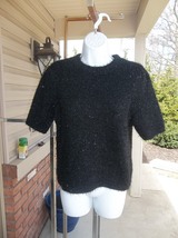 NWT KENSIE BLACK METALIC EYELASH SWEATER L - £19.90 GBP