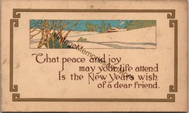 Peace and Joy May Your Life Attend New Year&#39;s Wish Postcard PC304 - £8.01 GBP