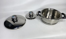 Nutri-Stahl Cookware 3pc Lot Steamer &amp; 2 Lids  - $59.35