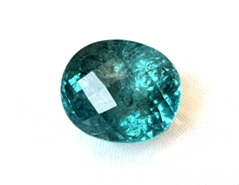 Brazil Color 8.15 Cts Neon Blue Paraiba Tourmaline checkerboard cut gemstone. - £10,124.20 GBP
