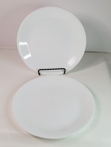 Corelle Winter Frost White 8.5&quot; Lunch Luncheon Plate Set of 2 True Vintage USA - £8.56 GBP