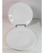 Corelle Winter Frost White 8.5&quot; Lunch Luncheon Plate Set of 2 True Vinta... - £8.59 GBP