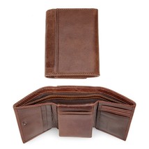 RFID Wallet Antitheft Scanning Leather Hasp Leisure Men&#39;s Slim Mini Case Credit  - £62.02 GBP