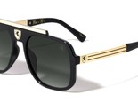 Dweebzilla Khan Classic Square Sport Pilot Aviator Sunglasses (Black &amp; G... - £10.17 GBP+