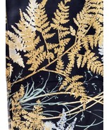 Waverly Fabric Ice Fern Black Tan Green Royal Copenhagen Collection 1.5 ... - $93.19