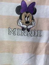 Disney Minnie Mouse Logo Striped Long Sleeve Crop Shirt Top Girls Size L... - $10.40