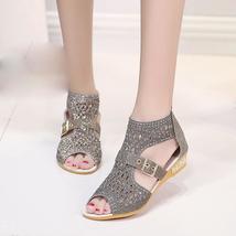 Summer Women Wedge Sandals Fashion Fish Mouth Pumps Sexy Hollow Out Shoes - £23.31 GBP