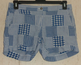 New Womens Brooks Brothers Blue &amp; White Madras Plaid Short W/ Pockets Size 4 - £25.69 GBP