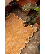 square jute rug, handmade jute rug, home decor jute rug, natural jute ru... - $144.68 CAD