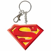 Dc Comics Superman S Chest Logo Bendable Poseable Pvc Key Chain New Unused - £5.68 GBP