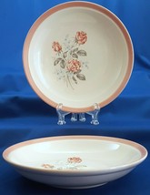 Cunningham and Pickett Dixie Rose Coupe Soup Salad Bowls Set of 2 Mid Ce... - $24.50