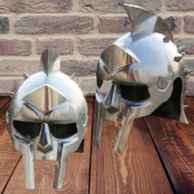 New Gladiator Maximus Medieval Armor Helmets 300 Movie Spartan Helmet X-Mas Gift - £62.05 GBP