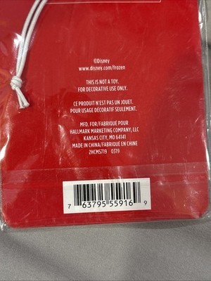 New Hallmark Frozen OLAF flat metal Christmas ornament on card 2020 Item image 6