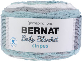 Bernat Baby Blanket Stripes Yarn-Seaglass - £19.30 GBP