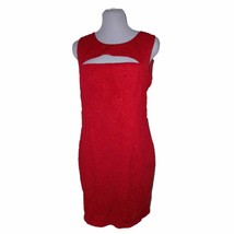 Toomi U.S.A. Red Sleeveless Bodycon Cutout Front Dress Women&#39;s size L - £11.87 GBP