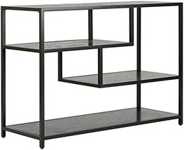 Black And Matte Black Console Table From Safavieh Home'S Reese, Century Design. - £222.52 GBP