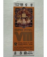 Reproduction Super Bowl VIII Ticket Dolphins vs. Vikings - $15.00