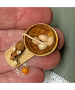 Miniature Mice / Mouse at Bowl of Eggs - unknown artist Great details Sc... - $48.00 CAD