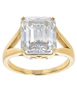 6.04Ctw Emerald Cut Moissnaite 10K Yellow Gold Solitaire Engagement Wome... - $311.04